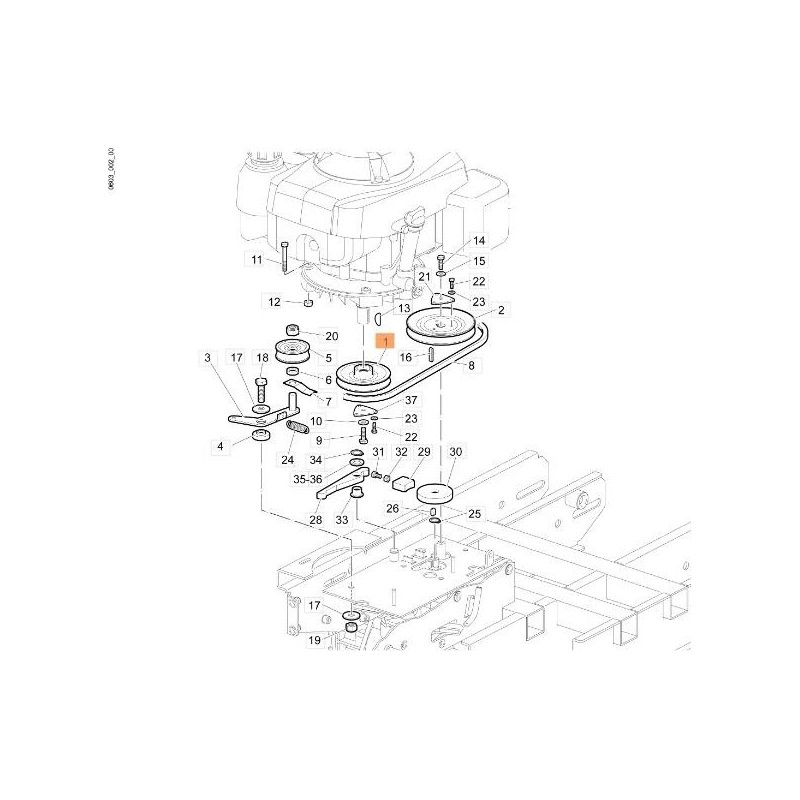 PULEGGIA MOTORE ORIGINALE EMAK F1430028AR