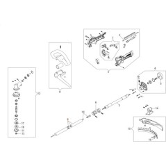 TUBE DE TRANSMISSION D.26 AVEC 6 DOUILLES POUR BP (SAC À DOS) ORIGINAL EMAK BF000005R