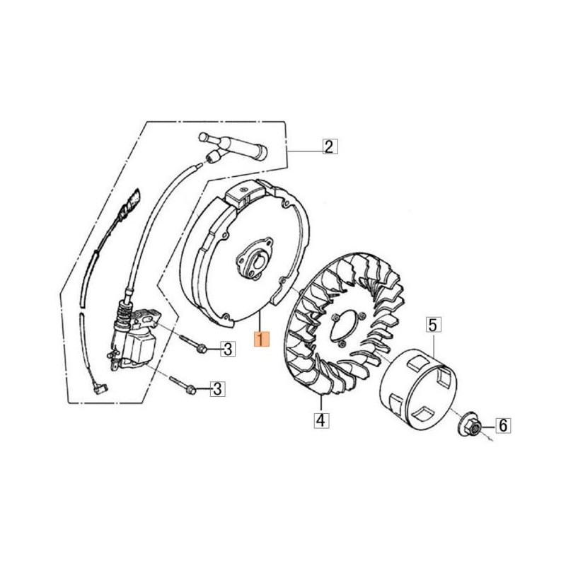 VOLANT MOTEUR ORIGINAL EMAK L66152251