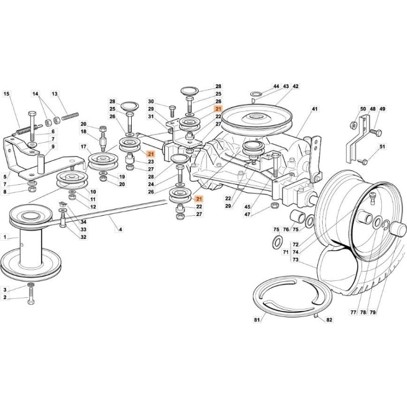 ORIGINAL PULLEY EMAK G325601570E1