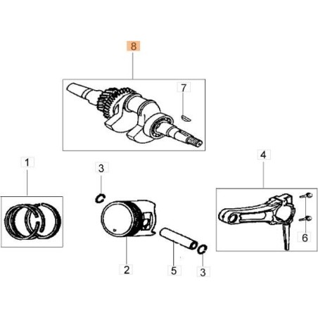 ALBERO CAMME ORIGINALE EMAK L66150373 | Newgardenstore.eu