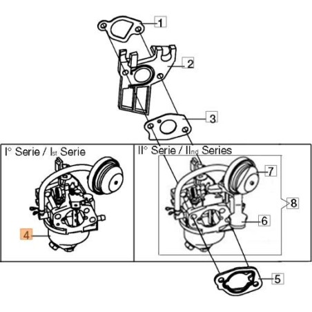 KIT CARBURATORE ORIGINALE EMAK L66150703 | Newgardenstore.eu