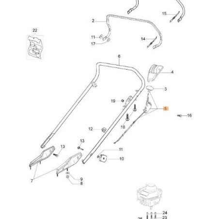 ACELERADOR COMPLETO ORIGINAL EMAK 8203430R | Newgardenstore.eu