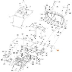 SOPORTE DE PANEL ORIGINAL EMAK 68130276R | Newgardenstore.eu