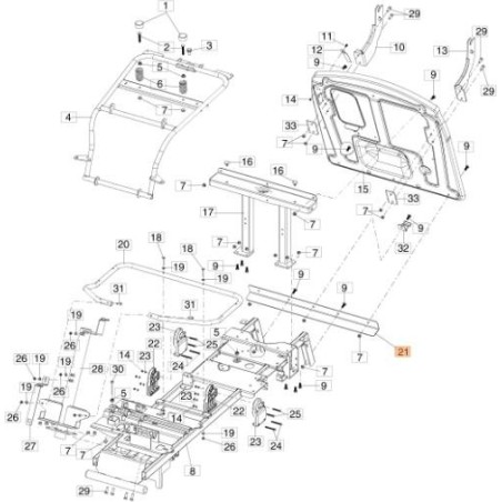 SOPORTE DE PANEL ORIGINAL EMAK 68130276R | Newgardenstore.eu