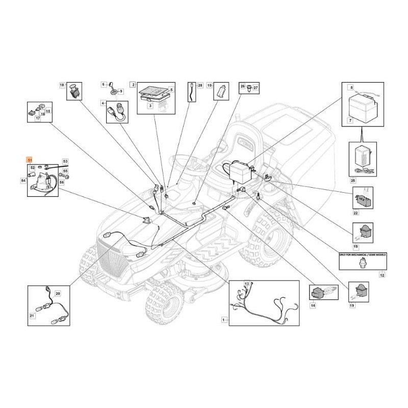 Relais pour tracteur tondeuse GLX14-84G GLX14-84H ORIGINAL OLEOMAC G118736112E0