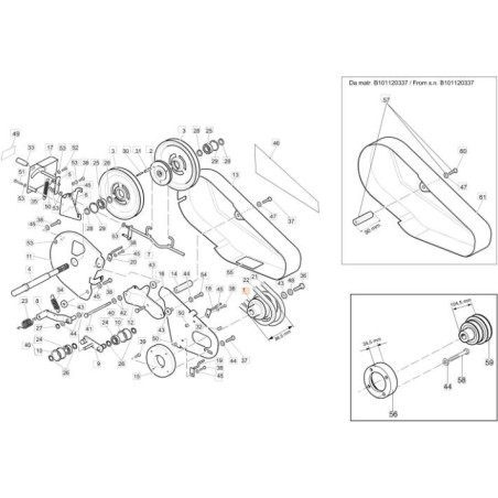 PULEGGIA MOTORE ORIGINALE EMAK F1440801 | Newgardenstore.eu