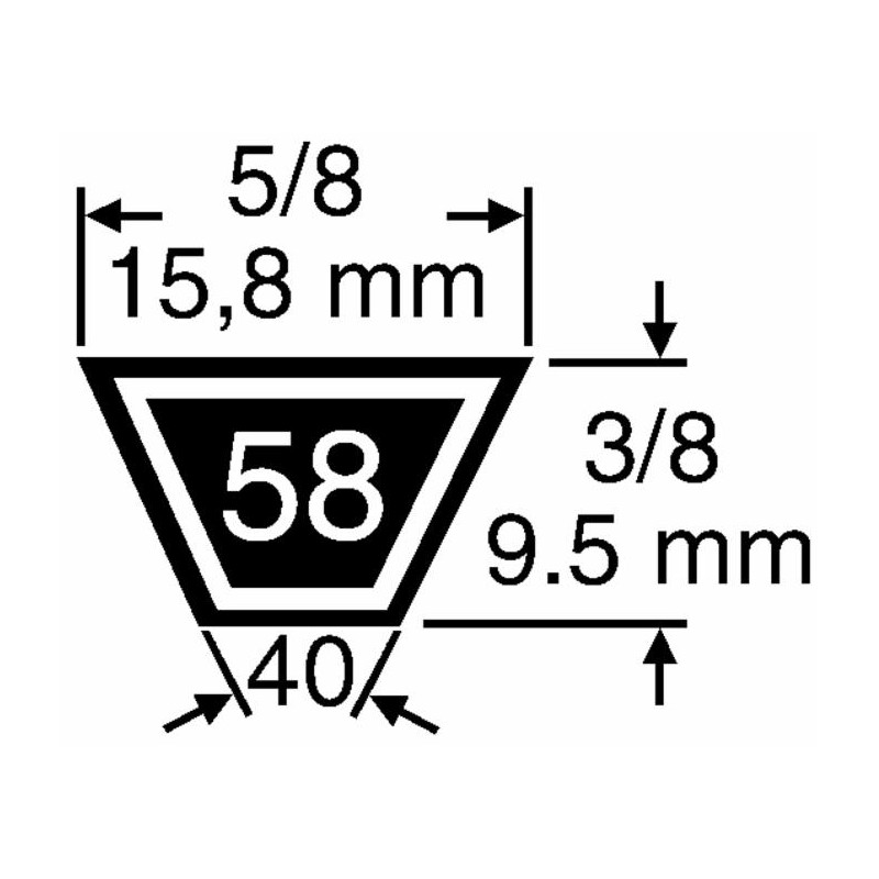 Cinghia motore - semovenza MAORI per spazzaneve MP 766AE MP 1174AE cod. 024983