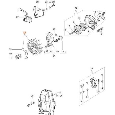 KIT VOLANO ORIGINALE EMAK 61110181 | Newgardenstore.eu