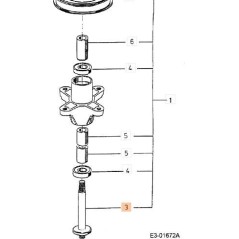 ASSE CUSCINETTO ORIGINALE EMAK C7381195 | Newgardenstore.eu