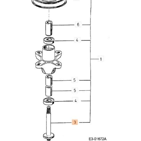 ASSE CUSCINETTO ORIGINALE EMAK C7381195 | Newgardenstore.eu