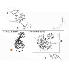 KIT CARBURATORE ORIGINALE EMAK L66150704 | Newgardenstore.eu