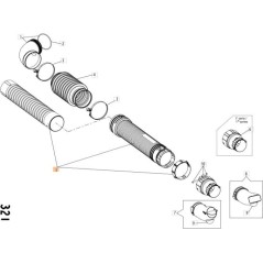 HOSE KIT D.100 ORIGINAL EMAK CFI0G43500 | Newgardenstore.eu
