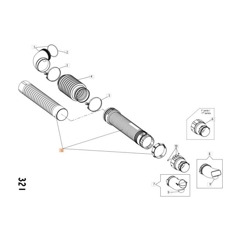 KIT TUBO D.100 ORIGINALE EMAK CFI0G43500