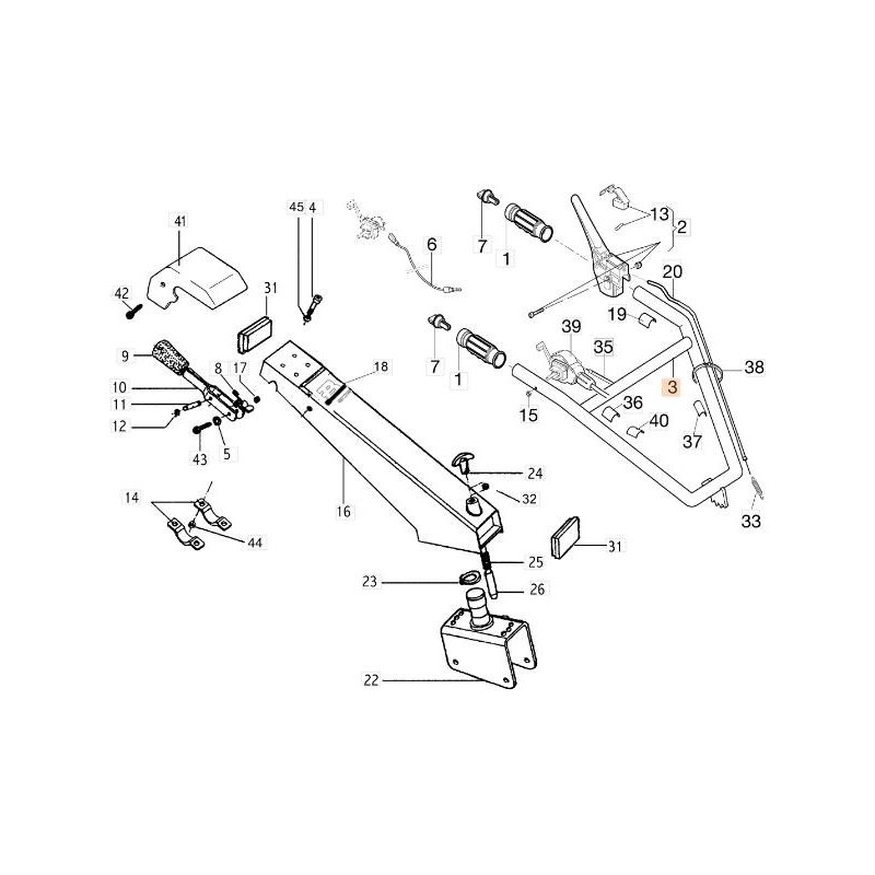 HANDLEBAR ASS. 2011 ORIGINAL EMAK 68610018DR