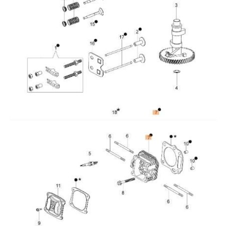 KIT DE TÊTE EMAK ORIGINAL L66150215 | Newgardenstore.eu