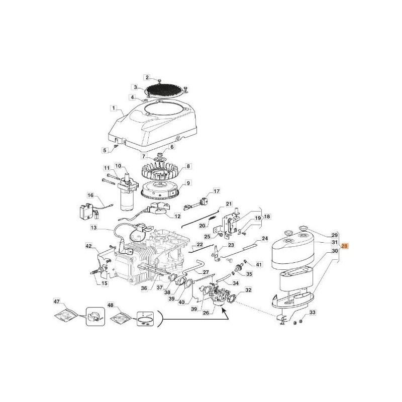 ORIGINAL EMAK AIR FILTER ASSEMBLY G118551516E0R