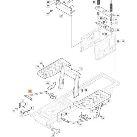 SUPPORTO PEDANA ORIGINALE EMAK G382785223E1R | Newgardenstore.eu