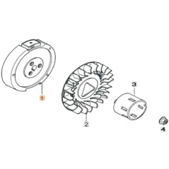 ORIGINAL FLYWHEEL EMAK L66152433 | Newgardenstore.eu
