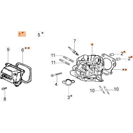KIT DE TÊTE EMAK ORIGINAL L66150205 | Newgardenstore.eu