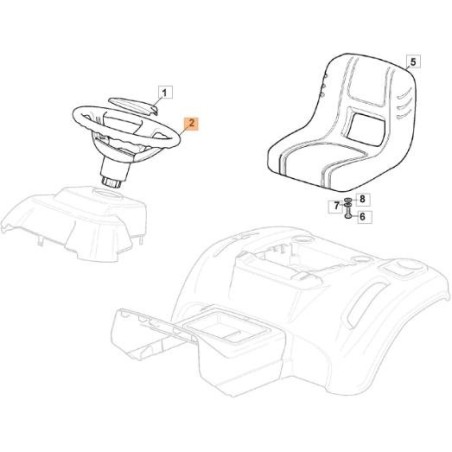 ORIGINAL STEERING WHEEL EMAK G325961219E0 | Newgardenstore.eu