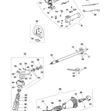 Brush cutter tube 722S 725S 725T 726S ORIGINAL OLEOMAC 4160011R | Newgardenstore.eu