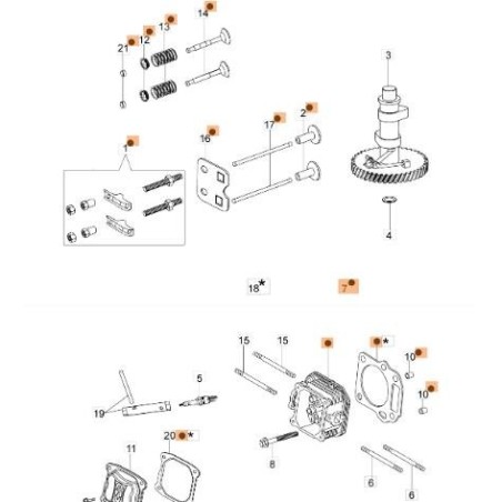 KIT DE TÊTE EMAK ORIGINAL L66150221 | Newgardenstore.eu
