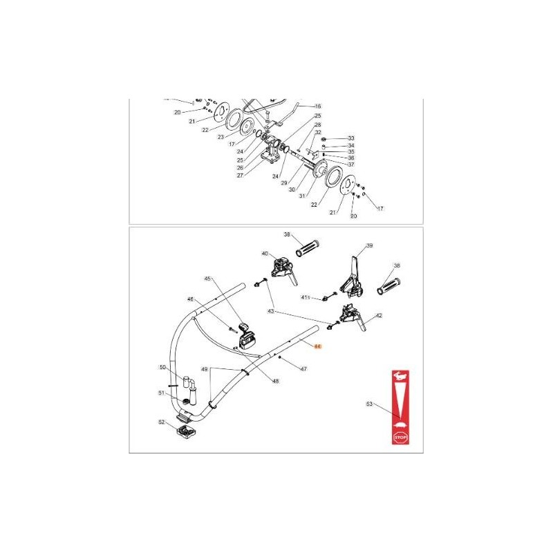MANUBRIO ORIGINALE EMAK PB5002000302R