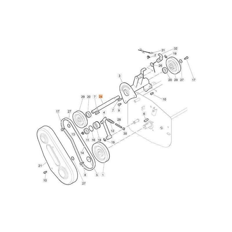 Welle Riemenscheiben Rotor CM 80 Original EMAK F1520174