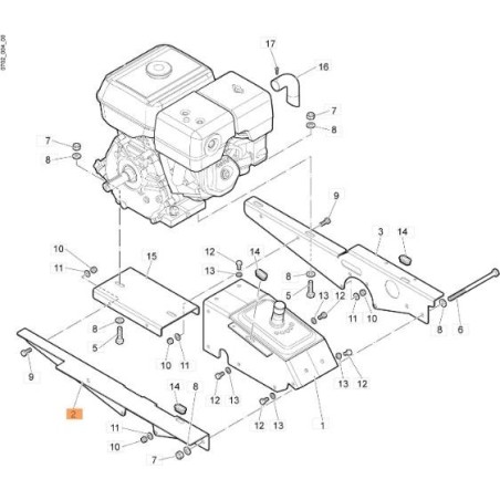 KIT DE SUPPORT EMAK ORIGINAL 68240152R | Newgardenstore.eu