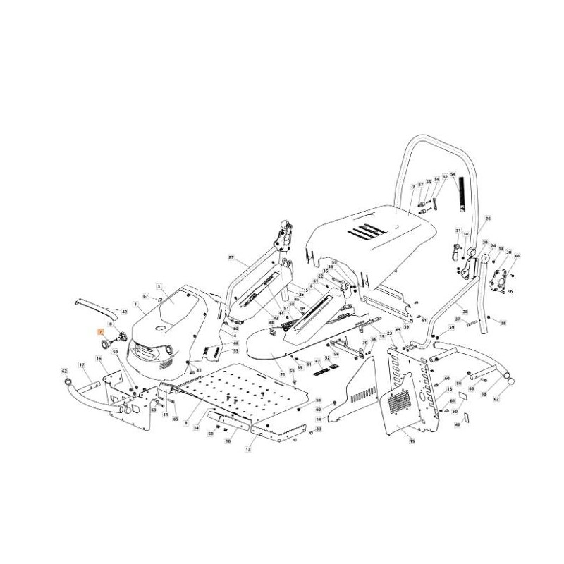 ÉCLAIRAGE LED D'ORIGINE EMAK SGN341271220R POUR TRACTEUR