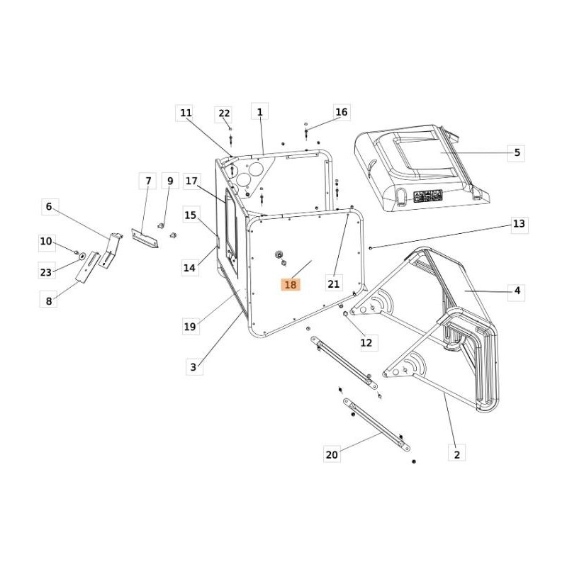 ORIGINAL EMAK KORBABDECKUNG SGS532074302373R