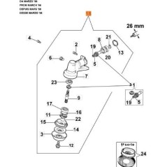 KIT DE ENGRANAJE CÓNICO EMAK ORIGINAL 61250237A