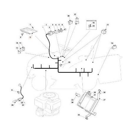 CARTE ÉLECTRONIQUE 6 LED ORIGINALE EMAK G125722442E0 | Newgardenstore.eu