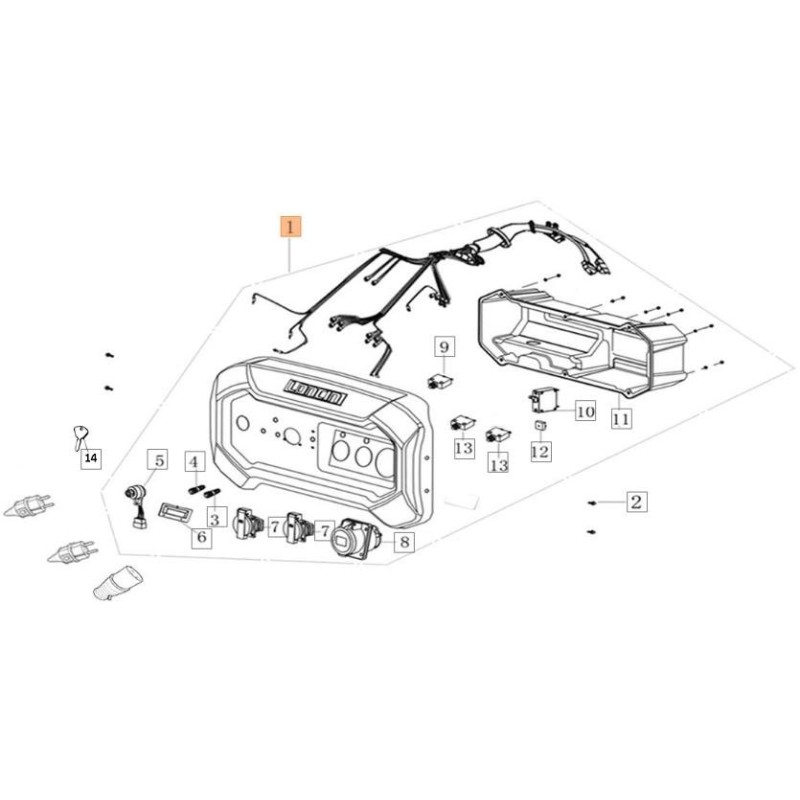 ORIGINAL EMAK OLEO-MAC CONTROL PANEL L66152463