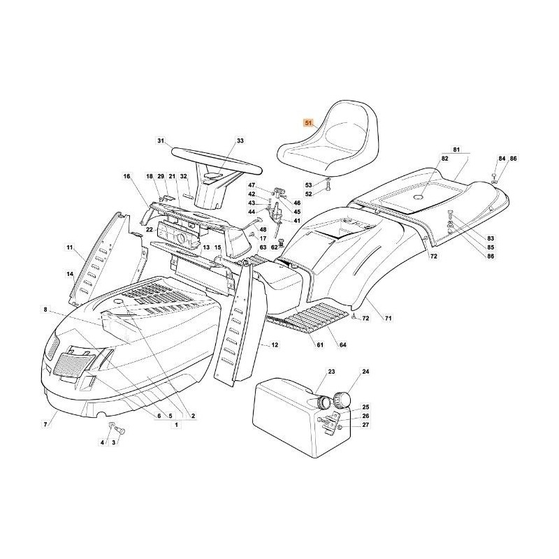 Siège d'origine EMAK G125722451E2