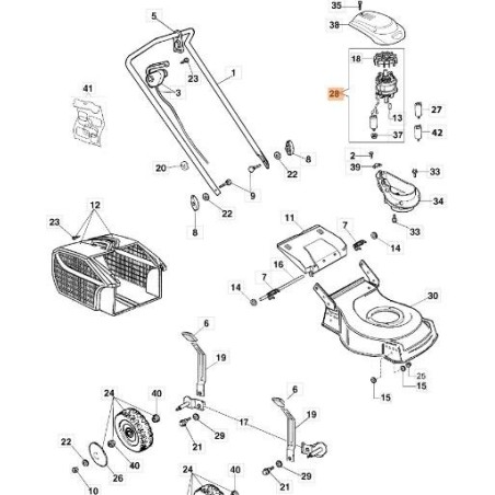 MOTOR ELÉCTRICO ORIGINAL EMAK 66130092R | Newgardenstore.eu