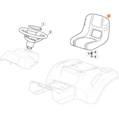 ORIGINAL EMAK SEAT G125722488E0R | Newgardenstore.eu