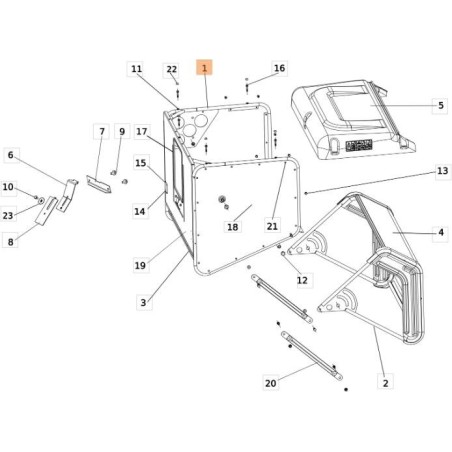 CADRE DE PANIER ORIGINAL EMAK SGS532974472803R | Newgardenstore.eu