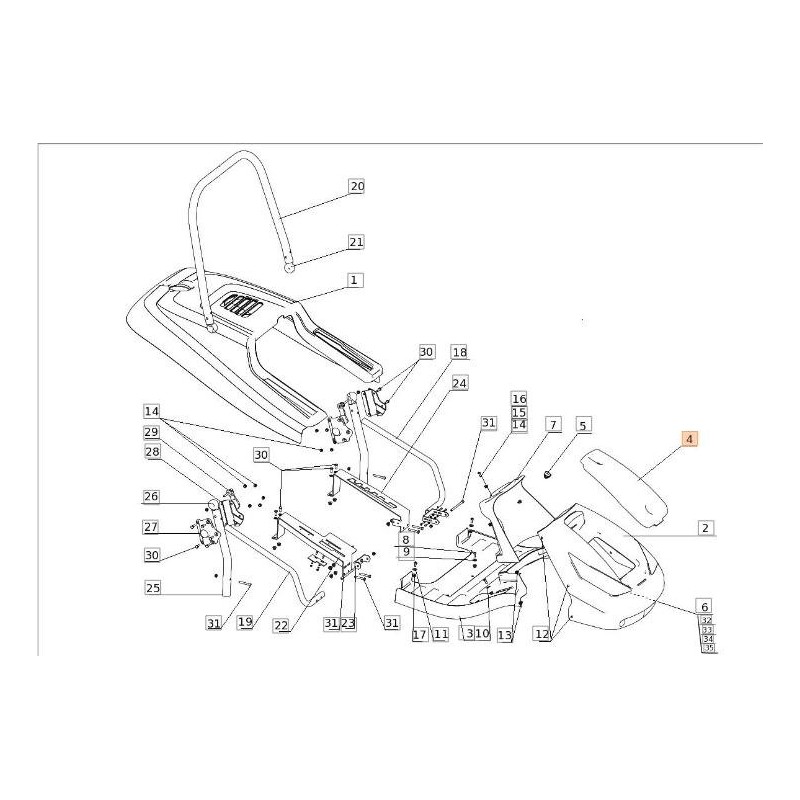CAPOT MOTEUR ORIGINAL EMAK 68120042