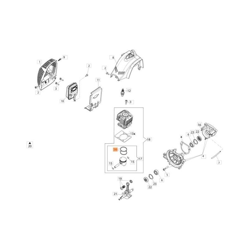 SEGMENTO ORIGINALE EMAK 61370575R