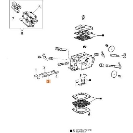 VIS DE RÉGLAGE MIN 102-3856 CARBURATEUR ORIGINAL EMAK 2318984 | Newgardenstore.eu