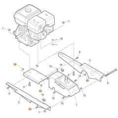 HEX NUT M 8 ZIGR. FLANG. DIN 6923 ZNB (C:10PZ) ORIGINAL EMAK 3933032R