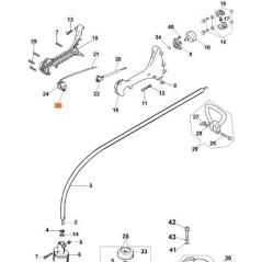MOLLA PER ACCEL. D.1 D.E.13 SP.3.4 SX TORS.(INOX) ORIGINALE EMAK 61060007