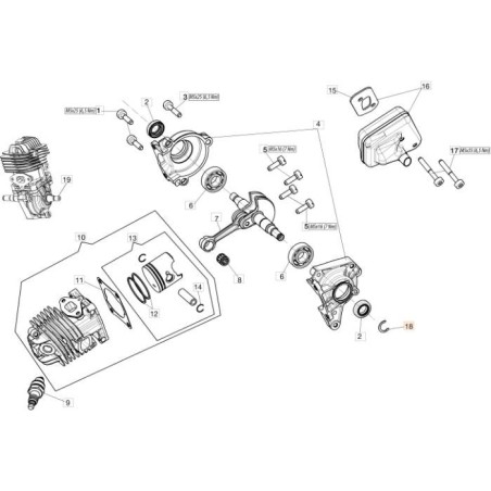 Anillo de retención EMAK original 3024001R | Newgardenstore.eu