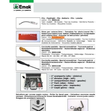 ORIGINAL EMAK MTS KETTENSCHÄRFVORRICHTUNG 1112001R | Newgardenstore.eu