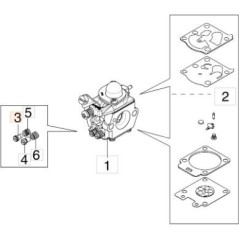 MIN. ADJUSTING SCREW 102-3011 ORIGINAL EMAK CARBURETOR 2318004R