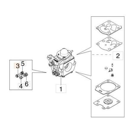 TORNILLO DE AJUSTE MÍNIMO 102-3011 CARBURADOR EMAK ORIGINAL 2318004R | Newgardenstore.eu