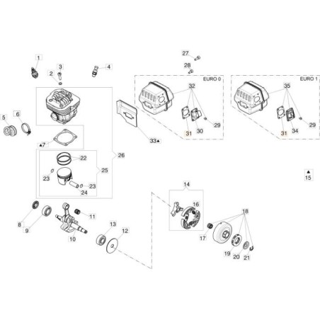 SELLO ORIGINAL DEL TUBO DE ESCAPE DEL SILENCIADOR EMAK 50140120 | Newgardenstore.eu