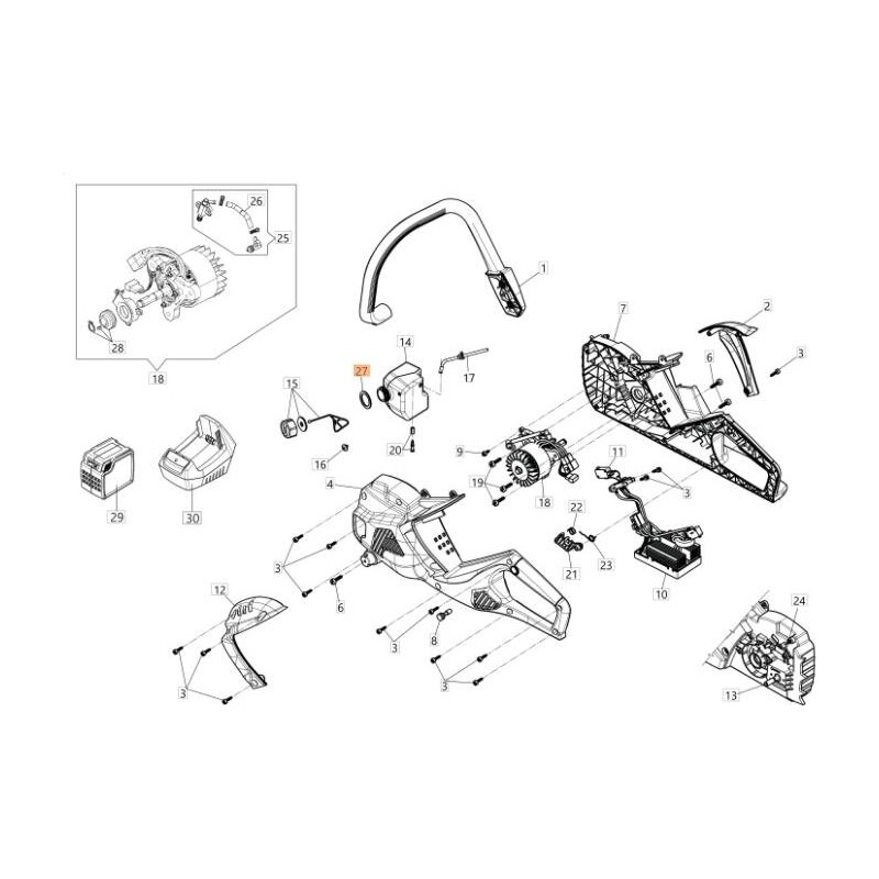 JOINT EXTERNE POUR RÉSERVOIR D'HUILE (CAOUTCHOUC NBR) ORIGINAL EMAK 54050070R